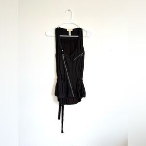 Diesel Black Tank Top With Zippers
